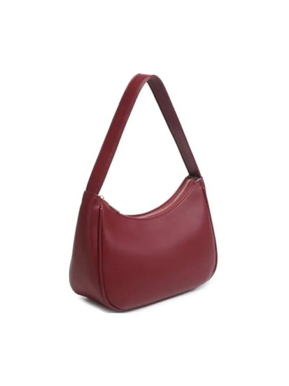 Cherry Red Hobo Shoulder Bag Mini Vegan Leather Purse